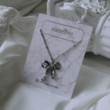 [I-DLE ミンニ Necklace] バレエリボンネックレス (Stainless Steel)