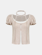 Dalen Layered Puff Cardigan Set