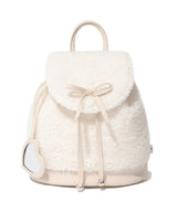 Clover Heart Fluffy Backpack Ivory