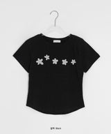 ダルトンフラワープリンティングモーダル半袖Tシャツ