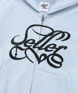 W CLASSIC LOGO ZIP UP HOODIE BLUE(CV2EFFM482A)