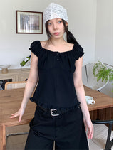 TEXTURE PUFF BLOUSE (3C)
