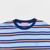 マルチストライプシンボルTシャツ ブルー