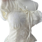 Lace Frill Two-Way Built-In Bra Sleeveless Top
