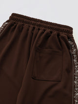 Embroidered Track Pants_Brown