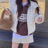 Tommy Fake Leather Wellon Crop Padded