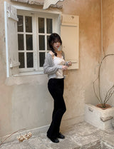 Slim Fit Cotton Bootcut Denim Pants (4color)
