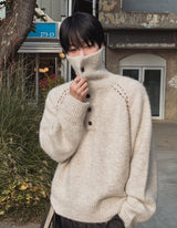 Tessie Stitch High Neck Two-Way Knit