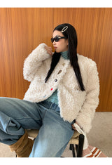 Beads Burton No Collar Round Fur Jacket