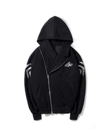 ZIP-UP BLACK HOODIE