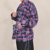 smoke wash check shirt_purple