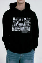 VINTAGE LETTERING CRAPHIC HOODIE B24FT03