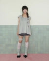  LACE LAYERED OVER KNEESOCKS / MINT