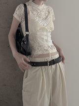 Lace Patchwork Strap Sleeveless