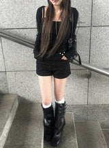 26SS★ [MADE] Somit Button Sleeveless Hood Bolero Set