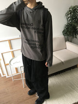オープンレタリングフードロングスリーブ