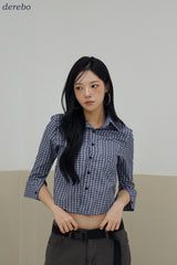 Mild Cotton Checkered Collar Shirt