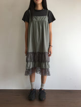 キャリッジサテンワンピース (3color)