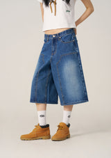 (W) Mid-Blue Bermuda Pants