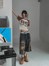 Rita Damage Maxi Bermuda Pants