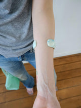 milky acrylic bangle