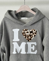 leopard print eye love oversized fit hoodie