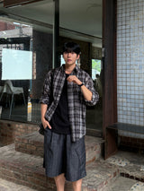 Eight linen check shirt