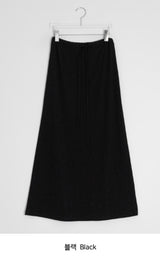 Chiyu Basic Color Banding Long Skirt