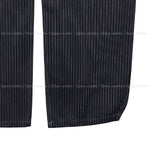 Pin stripe rivet wide denim