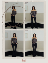 black jeans bootcut denim pants