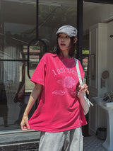 Flower Pigment Oversized Fit Short Sleeve