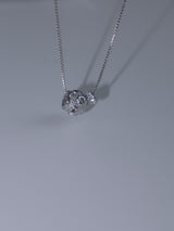 metal heart ball necklace