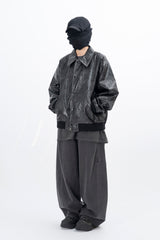 Glady Crack Over Leather Jacket