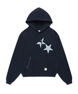 TWIN STAR APPLIQUE HOODIE GREY(CV2FFUM401A)
