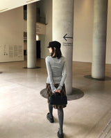 [ORIGINAL] Nouve Check Long Wool Skirt