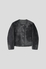 MG mink puffer tweed reversible jacket (2 colors)
