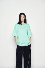 25SS ワンポイントロゴカラーリングワイドトラックパンツ ブラック