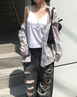 オーバーチェックシャツ