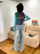 Three-color basic versatile and laid-back straight-leg wide-leg jeans