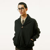 panel pocket shawl collar mtm black
