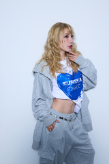 エウレカ・ハート・オーバーフィットTシャツ-ホワイト【玉置成実コラボ】