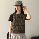 ラブキャットレタリングショートスリーブT
