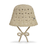 VA Curved Oval Metal Knit Punching Bucket Hat / Beige