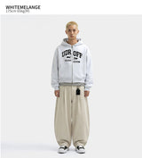2-way Crop Fit System Hooded Zip-up White Melange