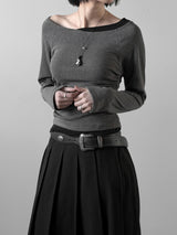 Sherry Layered Boat Neck Tee