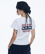 ホース ボックス クロップド Tシャツ- ホワイト
