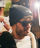 F****D SIGN BEANIE DAMAGE -SHADOW BLACK-