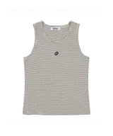 flow cotton ribbed sleeveless ivory stripe