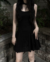 flared scarf mini dress (2color)