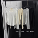 [BASIC ITEM] Modal u neck long slim t-shirts(4color)